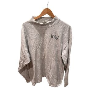 Intel Light Gray Casual mock turtleneck Top. It's a mens XL